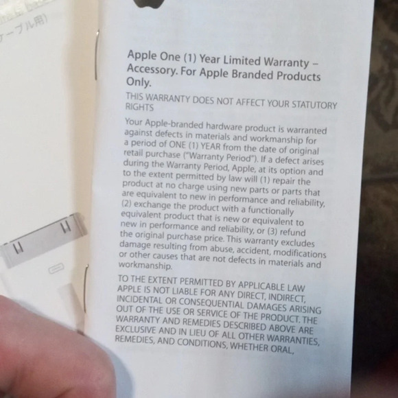 Apple Dock Connector to USB cable new with one year warranty - Picture 6 of 7